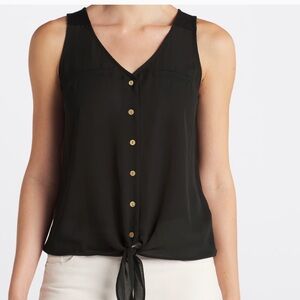XS Fortune+Ivy Black Bendry Tank Top
